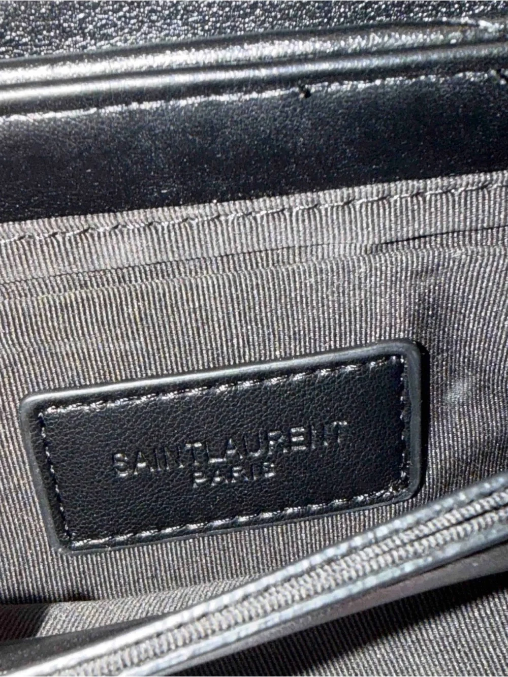 Saint Laurent Toy Loulou Puffer Monogram Chain Satchel, Black - Picture 2 of 5